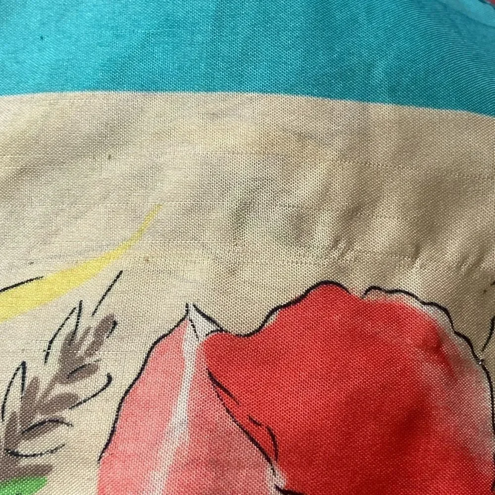4/$30 Vintage Scarf Floral No Label Size 30”x31”